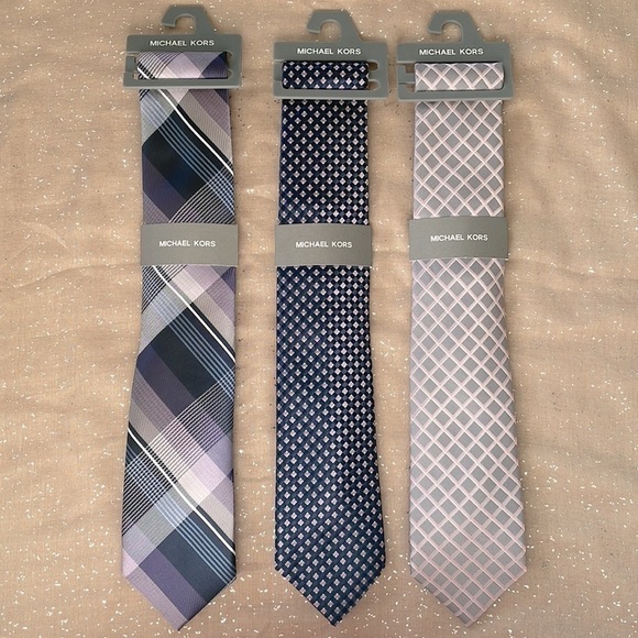 Brand New Set of 3 Michael Kors Men’s Ties Business Office - Picture 1 of 11